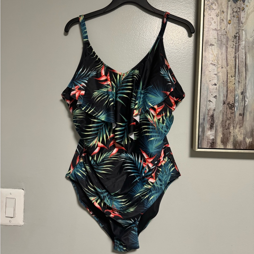 Tropical Print Ladies One Piece Swimsuit